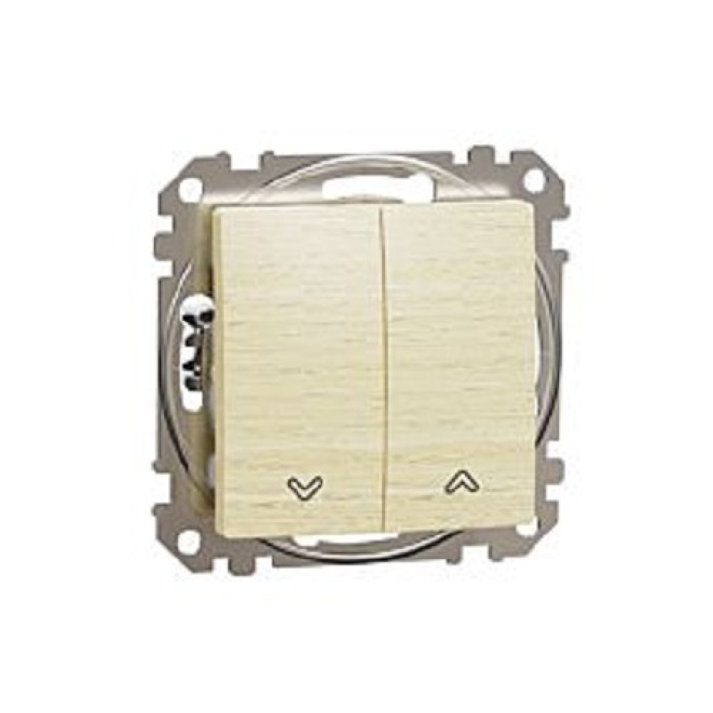 Вимикач для жалюзі кнопочний Schneider Electric Sedna Design Береза SDD180114